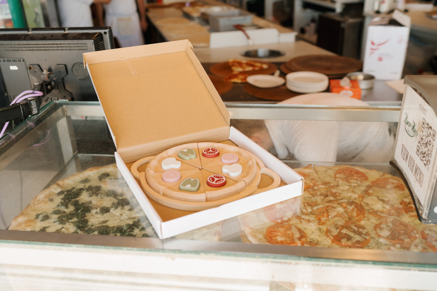 Manco & Manco Wooden Toy Pizza by Burton Baby Design