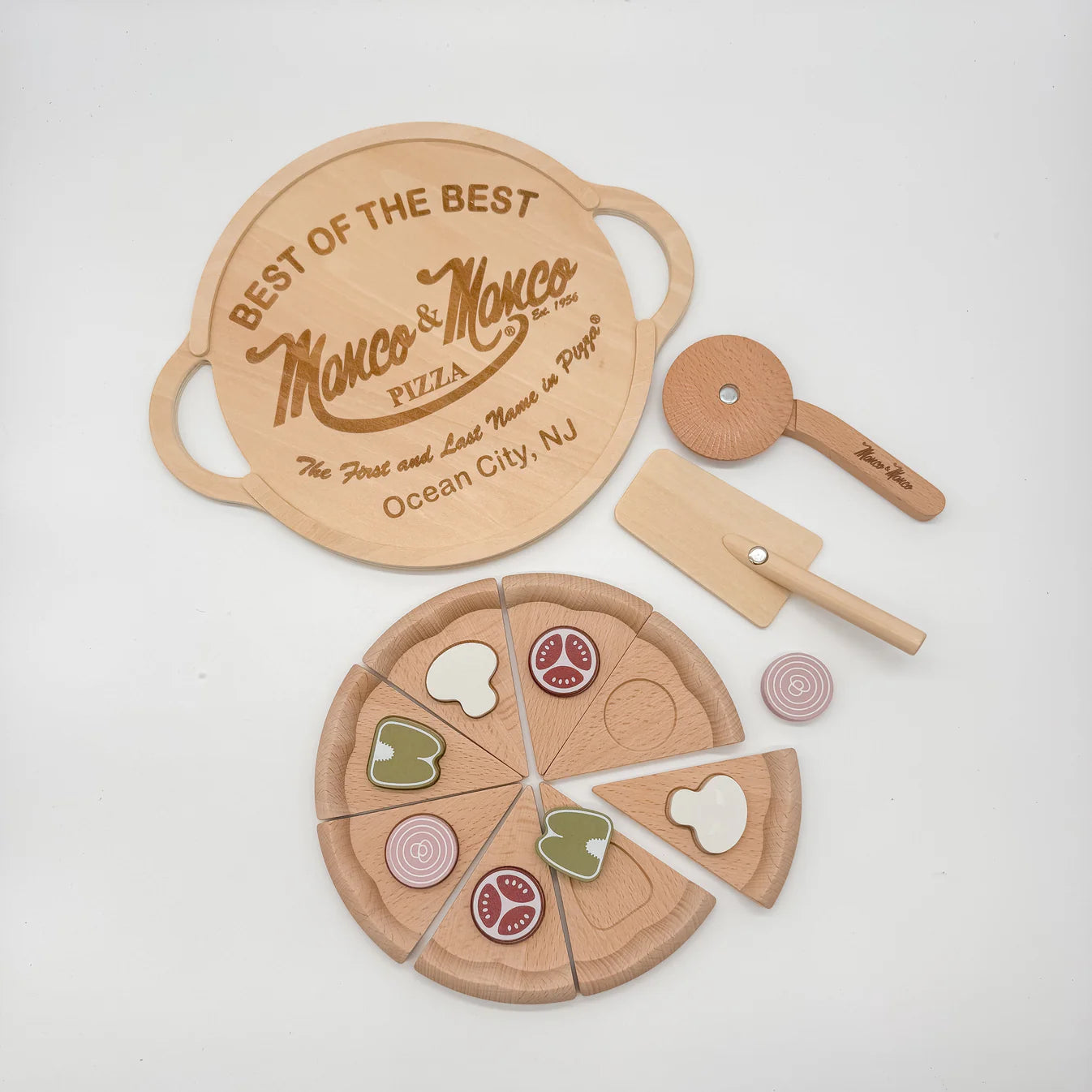 Manco & Manco Wooden Toy Pizza by Burton Baby Design