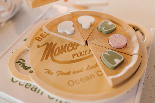 Manco & Manco Wooden Toy Pizza by Burton Baby Design